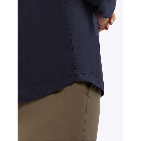 ✨Cuts AO Long Sleeve Navy Sz XL Henley Curve-Hem✨ - Picture 5 of 11